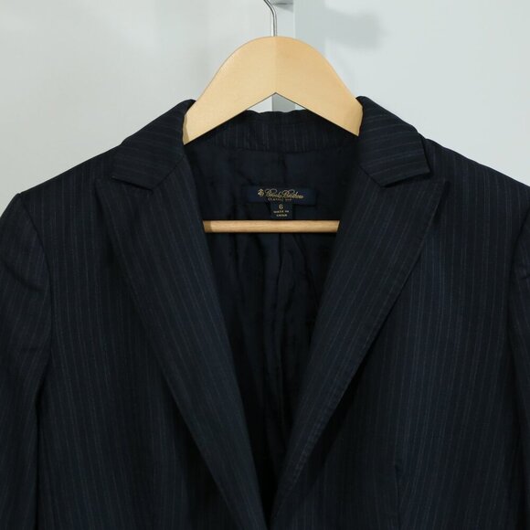 Brooks Brothers Women’s Blazer Size 6  Pinstripe Loro Piana Super 130’s wool - Picture 4 of 10